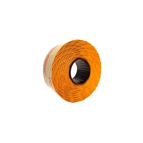 Etichete autoadezive cu adeziv permanent, dimensiune 26×12mm, colturi rotunjite, 1500 etic/rola, portocaliu fluorescent