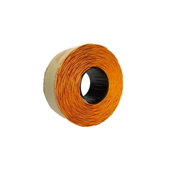 Etichete autoadezive cu adeziv permanent, dimensiune 26×16mm, colturi rotunjite, 1000 etic/rola, portocaliu fluorescent